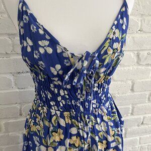 Yumi Kim Funday Floral Print Jumpsuit Blue‎ Victoria Park Pattern